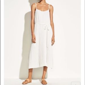 Vince Pleated Cami Dress in White